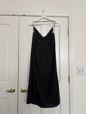 Zara Black Lace Slip Dress L